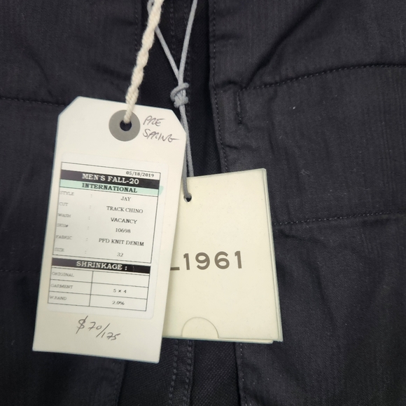 NWT DL1961 Jay Track Chino Black Drawstring Pants size 32 - Picture 10 of 10